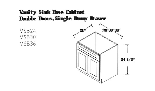 CRU Vanity Cabinet Double Door